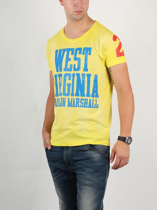 Tričko Franklin & Marshall TSHIRT MAN Žlutá
