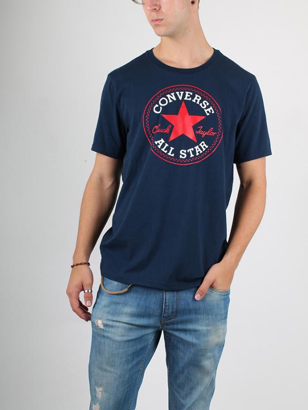 Tričko Converse CORE CHUCK PATCH TEE Modrá