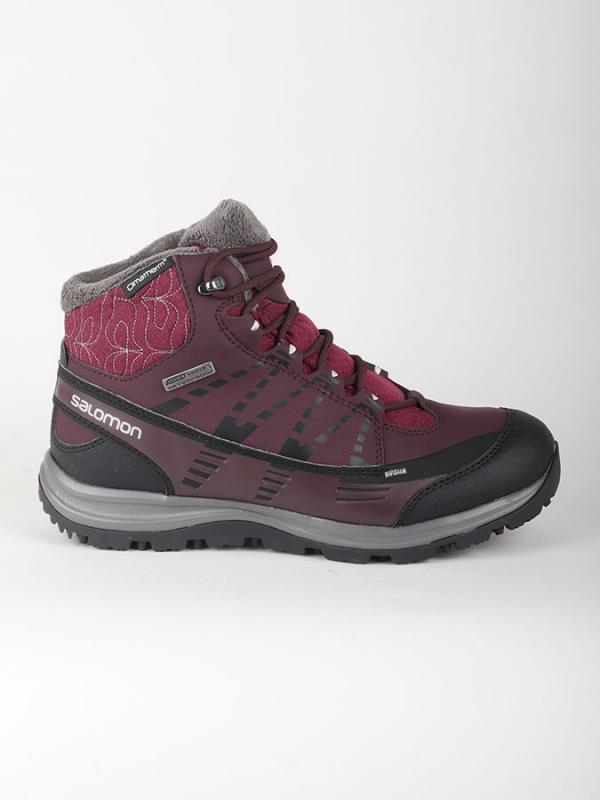 Boty Salomon KAÏNA CS WP 2 Bordeaux/Purple Black/ALU Červená