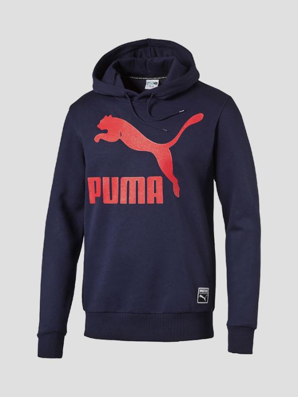 Mikina Puma Archive Logo Hoody FL Peacoat Modrá
