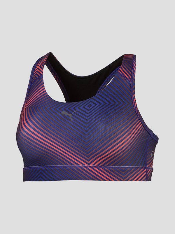 Podprsenka Puma PWRSHAPE Forever Graphic red blast-royal Barevná