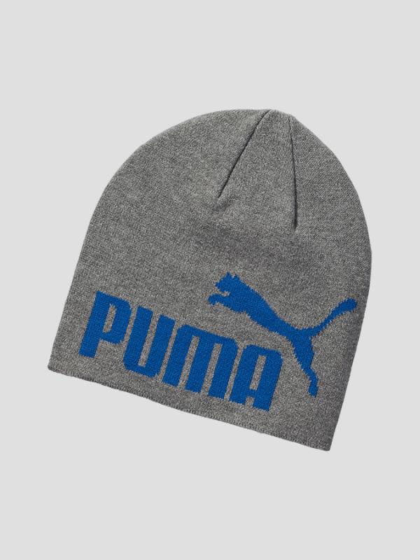 Čepice Puma ESS Big Cat Beanie Light Gray Šedá