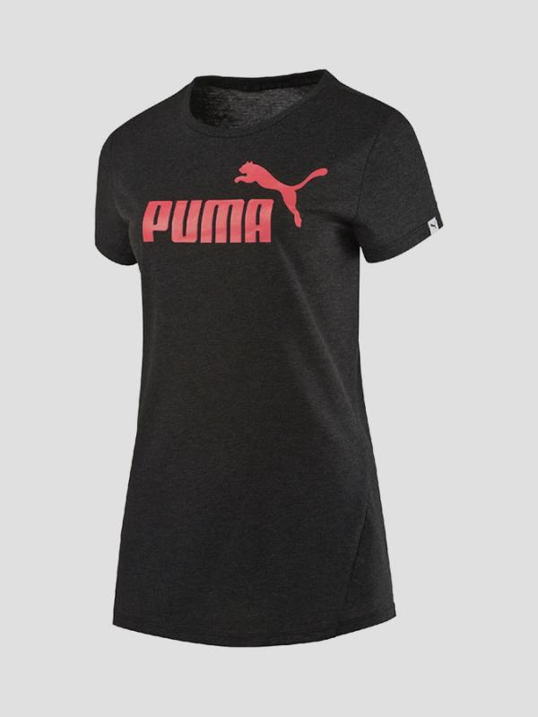 Tričko Puma ESS No.1 Tee Heather W Dark Gray Heather Černá
