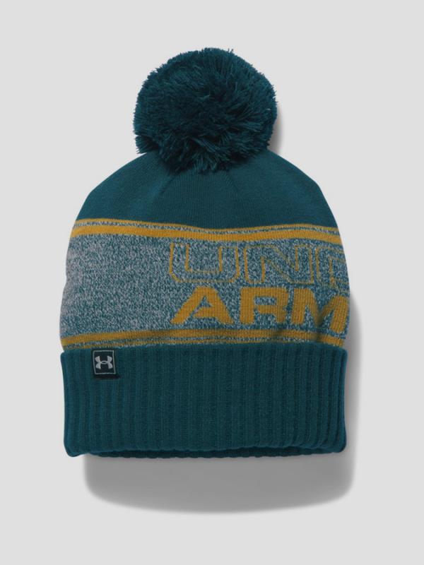 Čepice Under Armour Coldgear Men's Pom Beanie Zelená