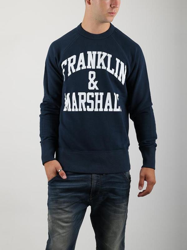 Mikina Franklin & Marshall FLEECE MAN Modrá