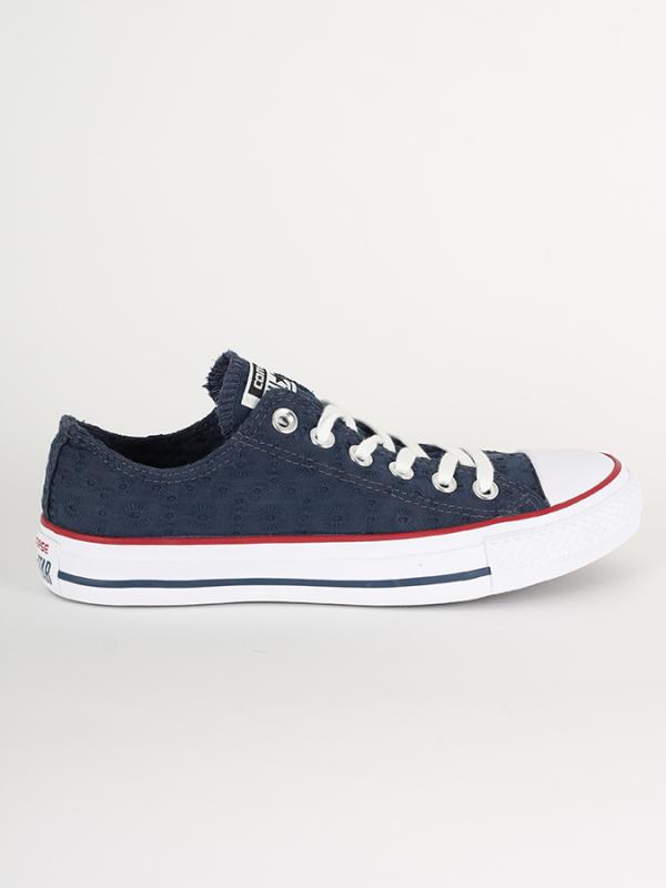Boty Converse Chuck Taylor All Star OX Eyelet Stripe Modrá