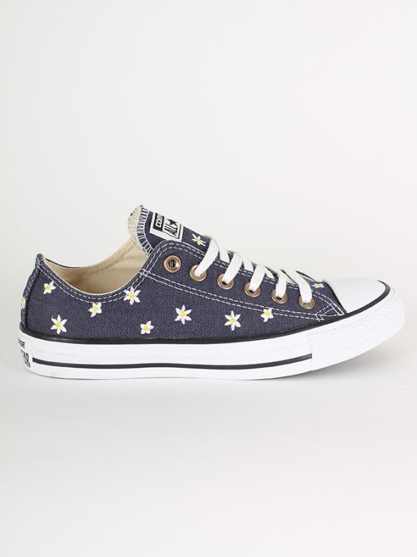 Boty Converse Chuck Taylor All Star OX Denim Floral Modrá