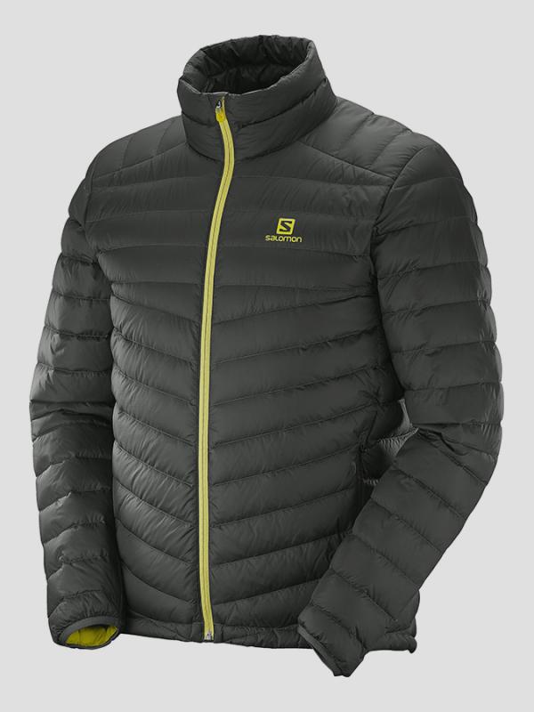 Bunda Salomon HALO DOWN JKT M ASPHALT/BLACK Černá