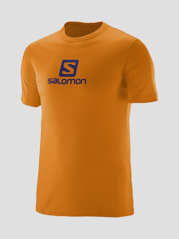Tričko Salomon COTON LOGO SS TEE M Bright Marigold Oranžová
