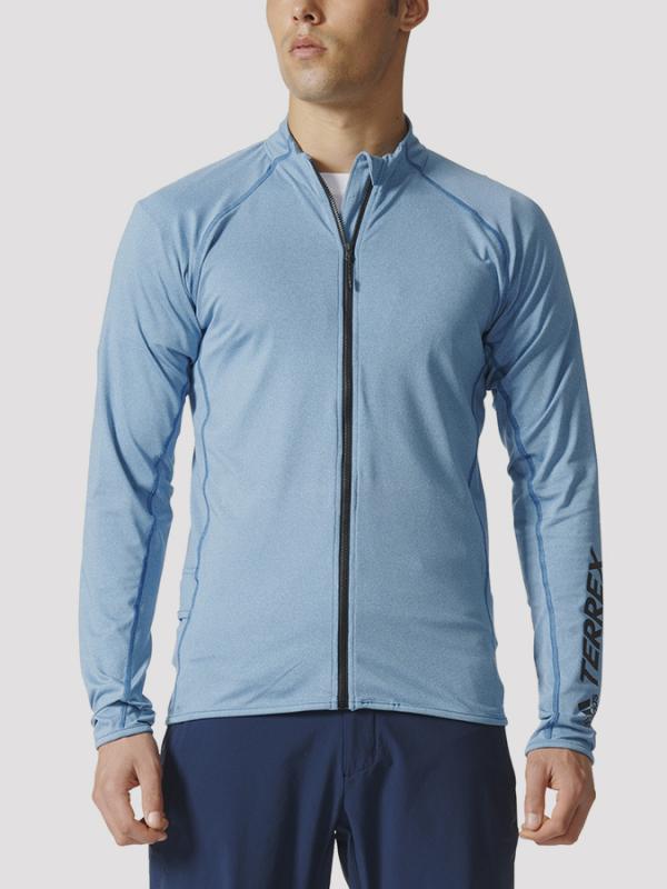 Bunda adidas Performance V ZIP LS Modrá