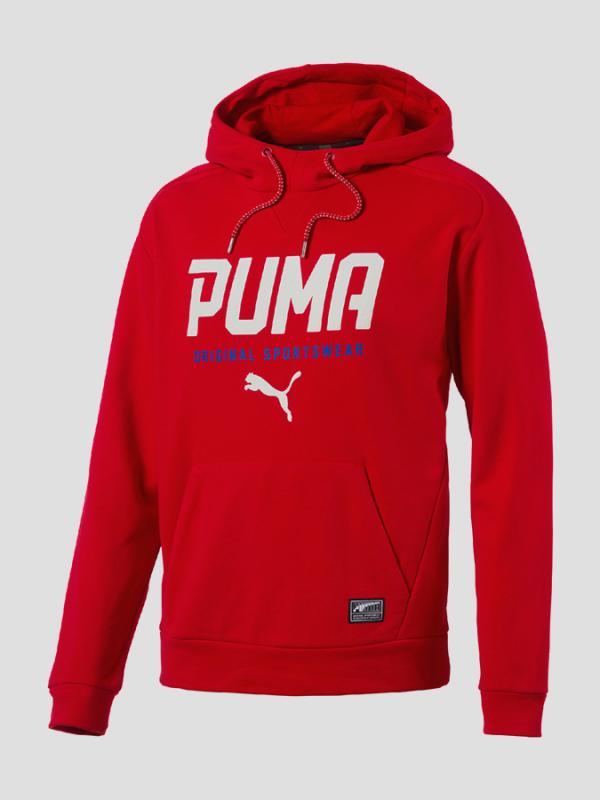 Mikina Puma STYLE Tec Hoody TR Červená