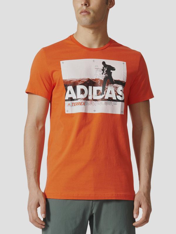 Tričko adidas Performance TRAIL RUN TEE Oranžová