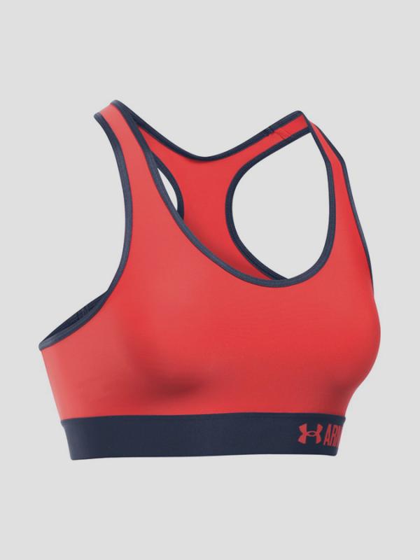 Kompresní podprsenka Under Armour Mid Solid Oranžová