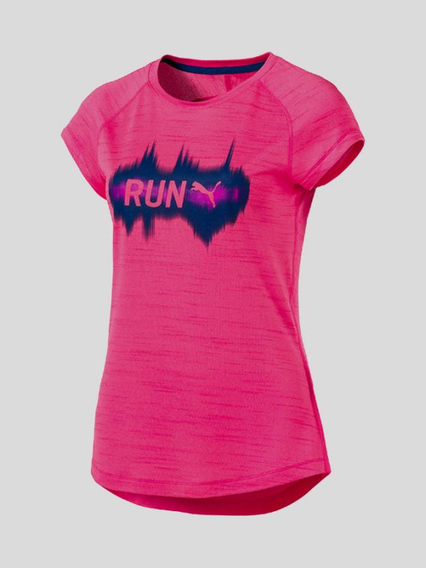Tričko Puma Run S S Tee W Růžová