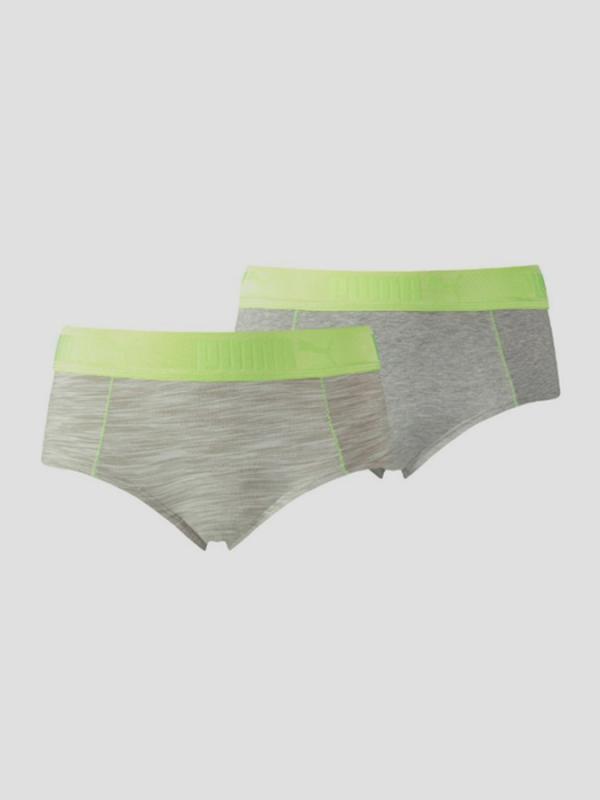 Kalhotky Puma SPACE DYE MINI SHORT 2 Pack Šedá