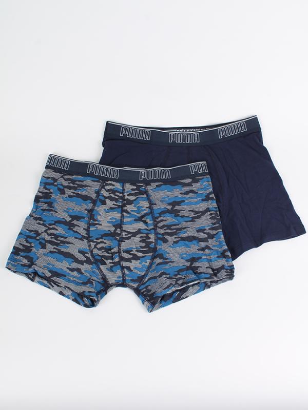 Boxerky Puma CAMO PRINT BOXER 2P blue Barevná