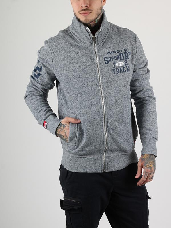 Mikina Superdry TRACKSTER TRACK TOP Šedá