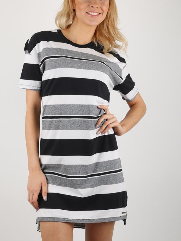 Šaty Converse STRIPED TEE DRESS Černá