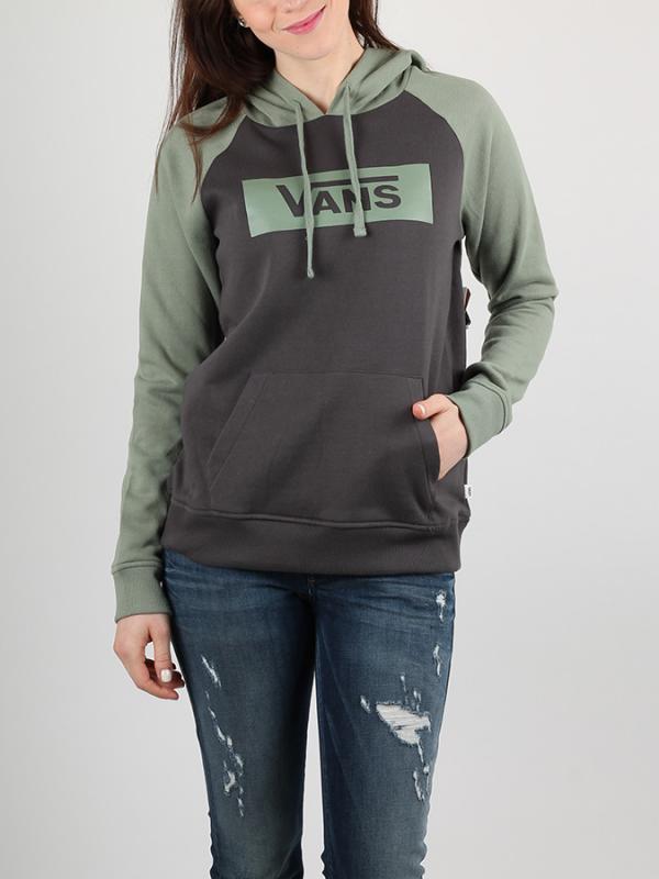 Mikina Vans WM V-TANGLE HOODIE Sea Spray Zelená