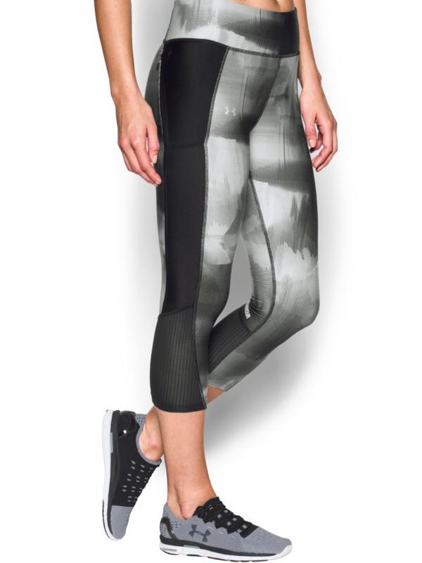 Kompresní legíny Under Armour Fly By Printed Capri Černá