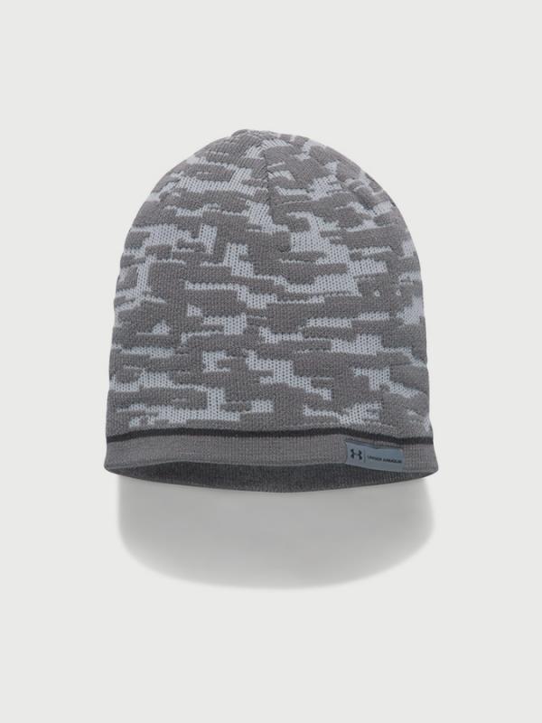 Čepice Under Armour Men's Rev Graphic Beanie Šedá