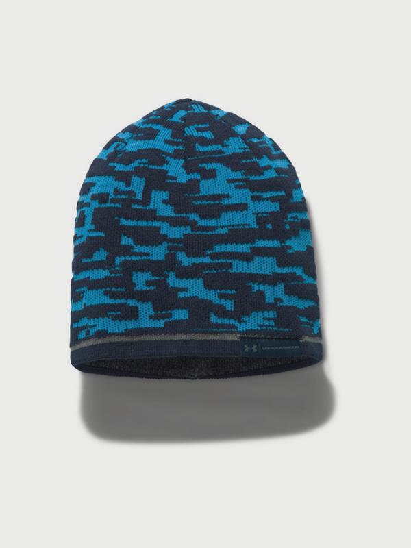 Čepice Under Armour Men's Rev Graphic Beanie Modrá
