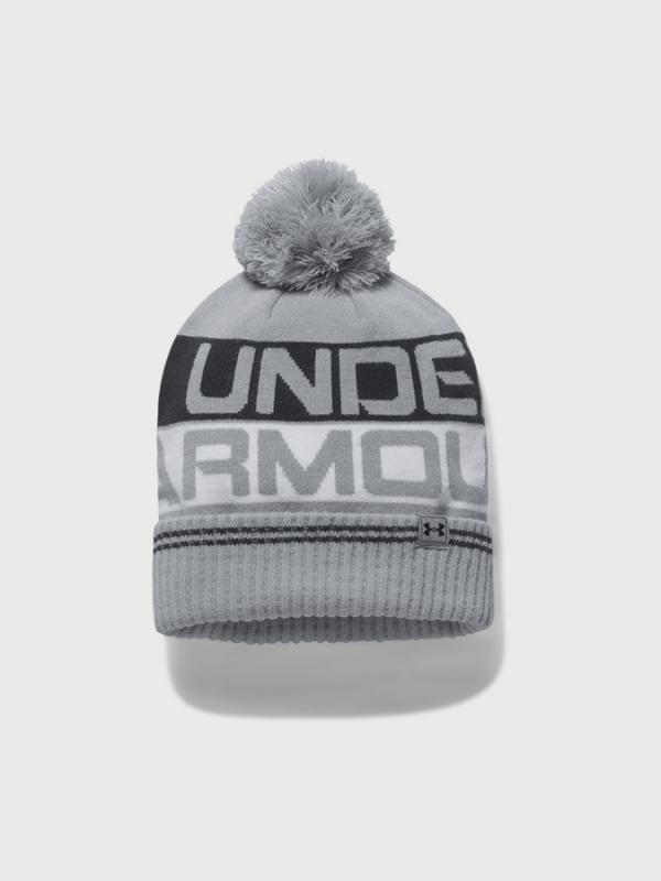 Čepice Under Armour Men's Retro Pom Beanie 2.0 Šedá