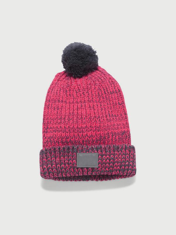 Čepice Under Armour Girls Shimmer Pom Beanie Růžová