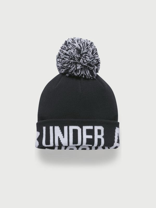 Čepice Under Armour Graphic Pom Beanie Černá