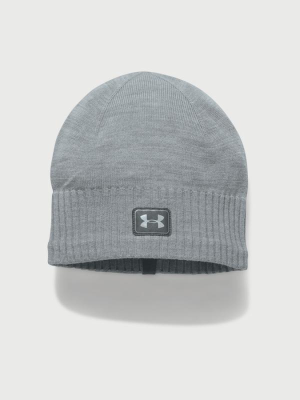 Čepice Under Armour Reflective Knit Beanie Šedá