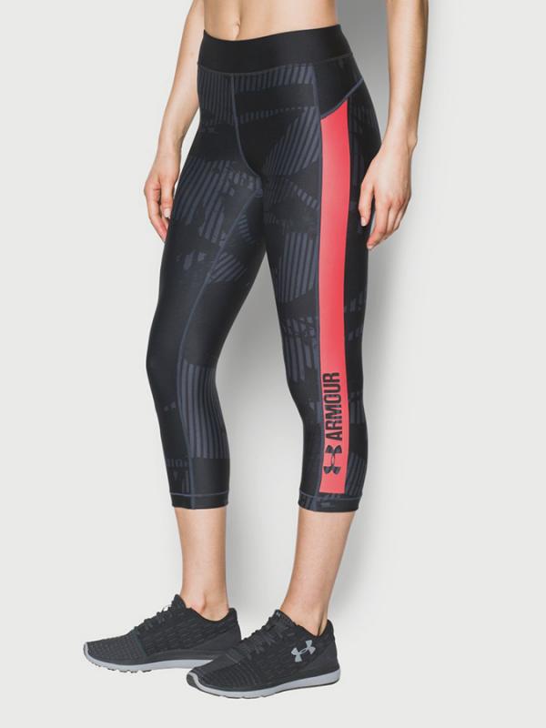 Kompresní legíny Under Armour HG Printgrap Capri Černá