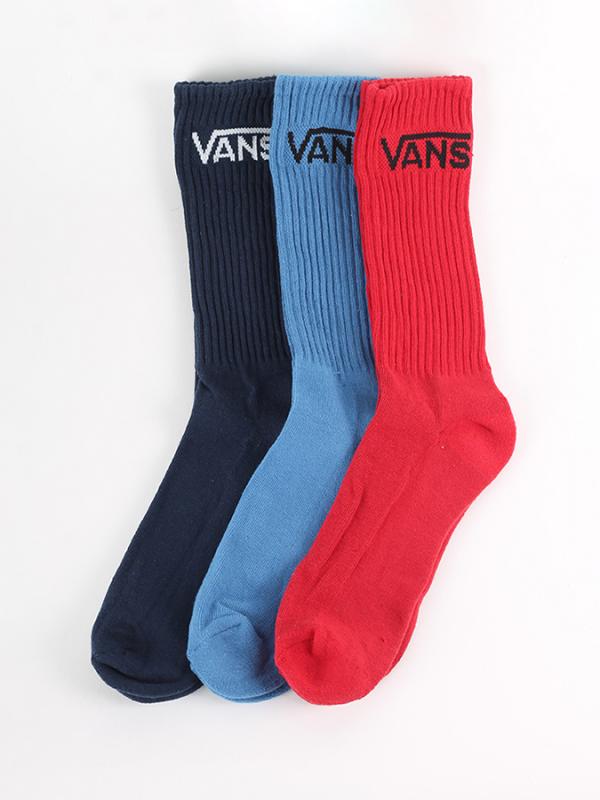 Ponožky Vans MN CLASSIC CREW DRESS BLUES 3 Pack Barevná