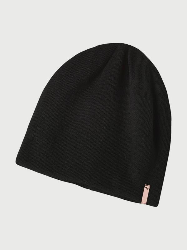 Čepice Puma Velvet Rope Beanie Black- Černá