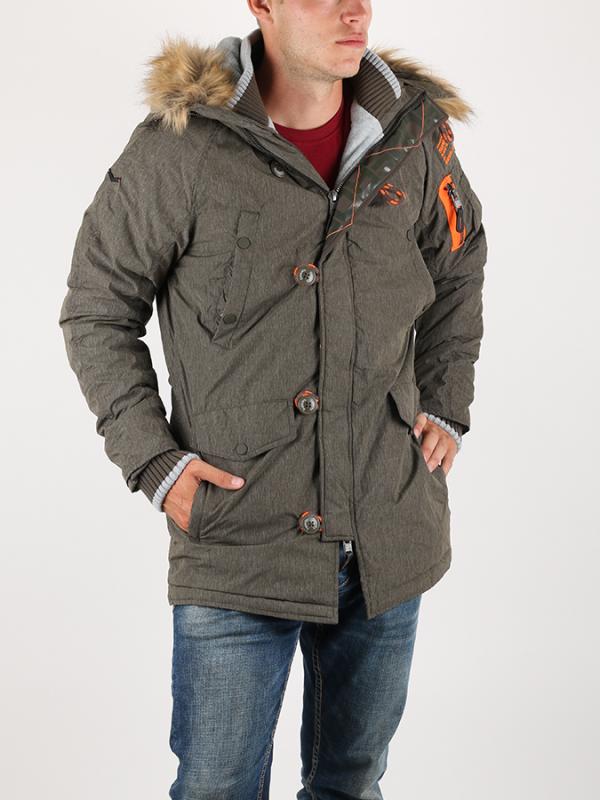 Bunda Superdry MICROFIBRE SD-3 PARKA Hnědá