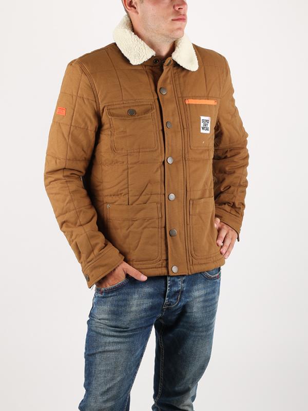 Bunda Superdry REDFORD JACKET Hnědá