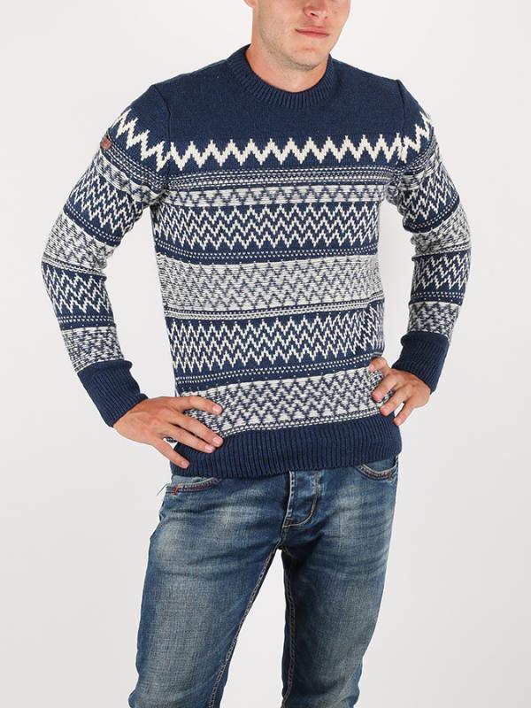 Svetr Superdry ALL OVER CHEVRON CREW Barevná