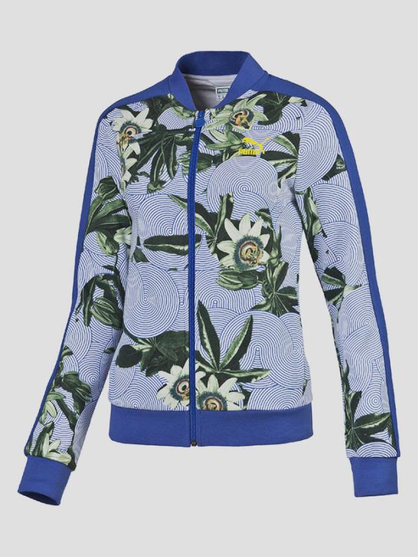 Mikina Puma AOP Track Jacket white-AOP Modrá