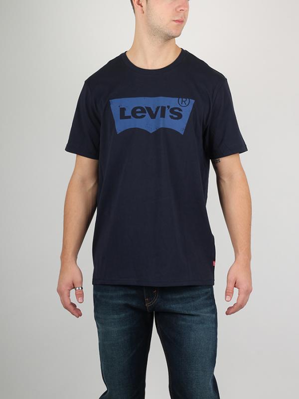 Tričko LEVI'S HOUSEMARK GRAPHIC TEE MFO SNL NIGHTWATC Modrá