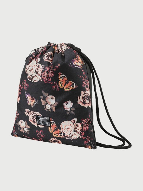 Vak Puma Academy Gym Sack Black-Flower Barevná