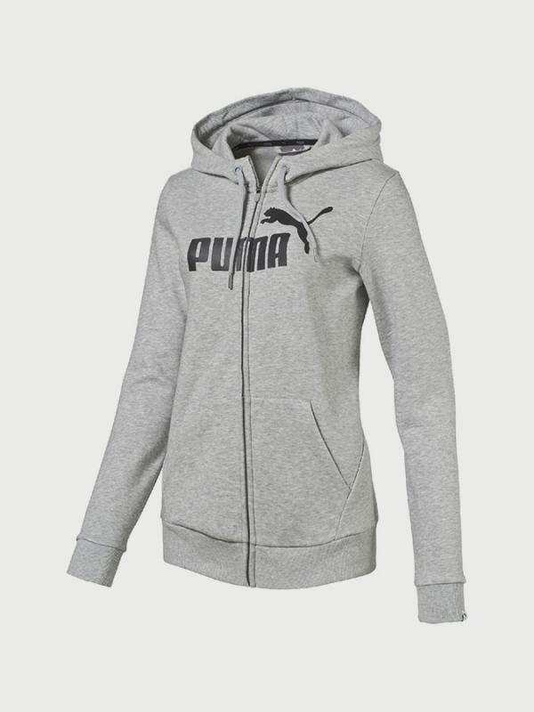 Mikina Puma Ess No.1 Fz Hoody Fl W Light G Šedá