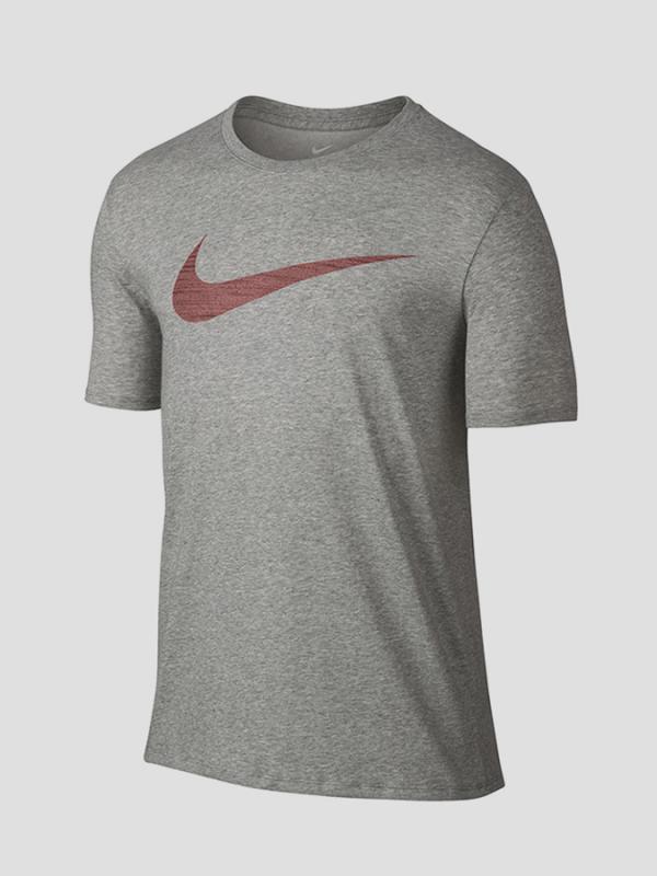 Tričko Nike M NK DRY TEE DF SWOOSH HTR Šedá