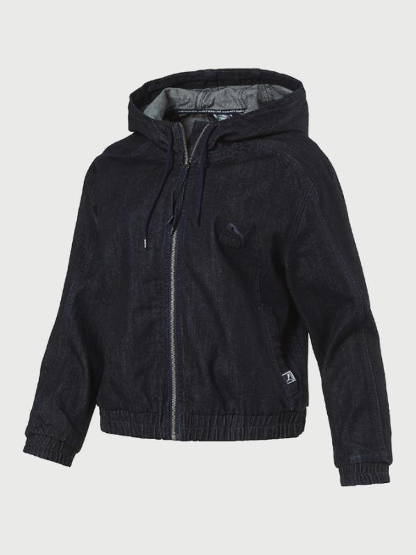 Bunda Puma Denim T7 Track Jacket Peacoat-Denim Barevná
