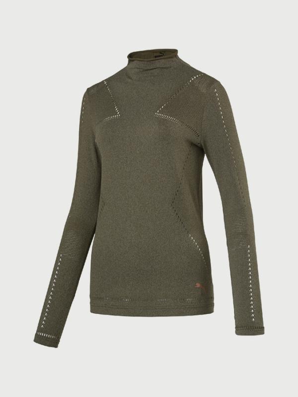 Tričko Puma evoKNIT LS Top W Oranžová