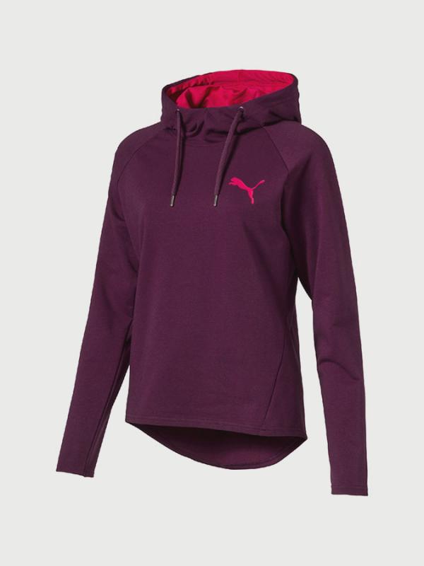 Mikina Puma ACTIVE ESS Hooded Cover up W Fialová