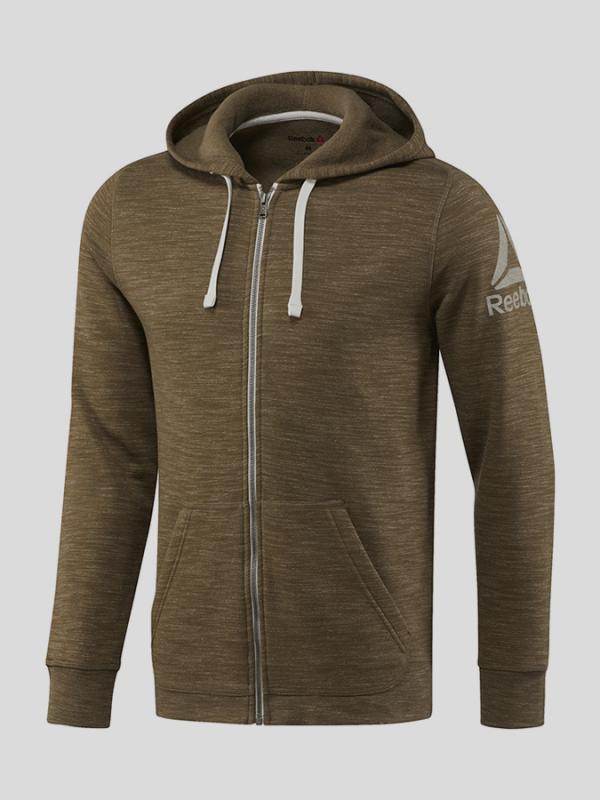 Mikina Reebok EL PRIME GROUP FULLZIP Hnědá