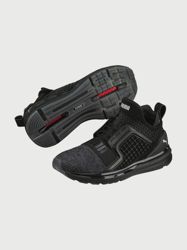 Boty Puma IGNITE Limitless Knit Jr Černá