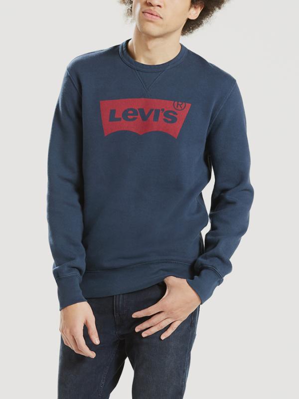 Mikina LEVI'S Graphic Crew B Hm Fleece Dress Blues Gr Modrá