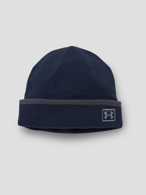 Čepice Under Armour Coldgear Men's Cuff Sideline Beanie Modrá