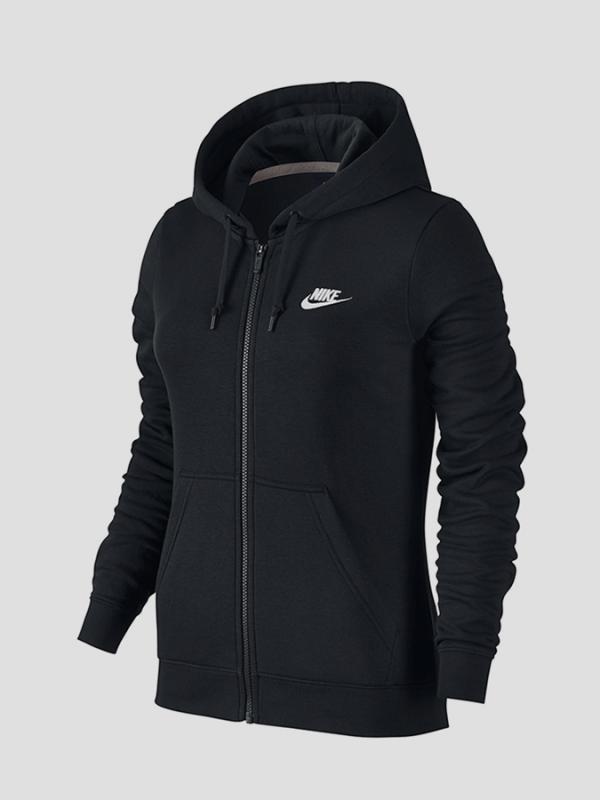 Mikina Nike W NSW HOODIE FZ FLC Černá