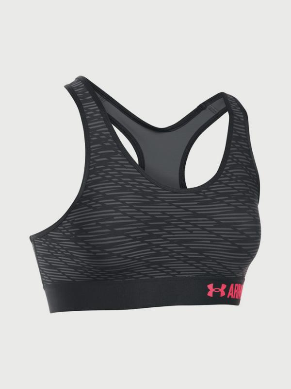 Kompresní podprsenka Under Armour Mid Bra Printed Černá